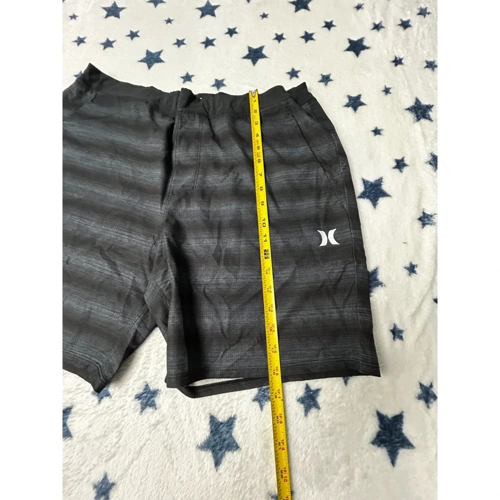 Hurley Mens L Black Board Shorts Swim Surf Stretch Hybrid Performance